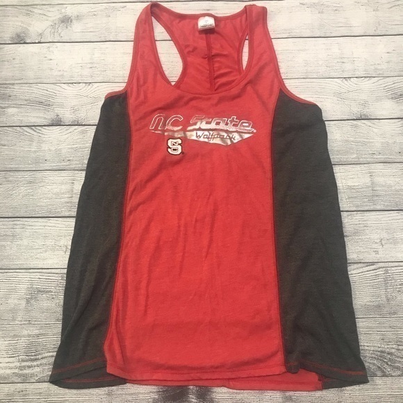 NC State Wolfpack Racerback Tank Rouching … - Picture 1 of 5